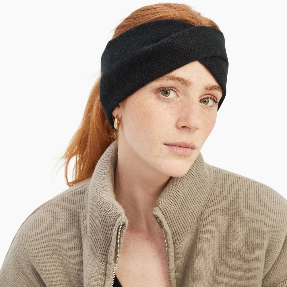 naadam twist cashmere headband black - Picture 5 of 5